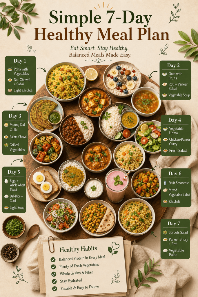 7-Day Simple Healthy Meal Plan